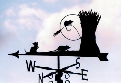 Mice and Wheat weather vane